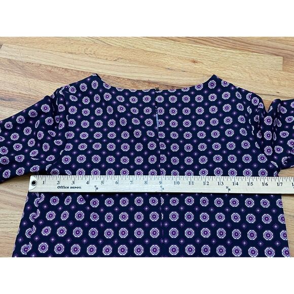 Banana Republic Women's Dress Shift Mini Party Cocktail Stretch 4 Purple Floral - Picture 7 of 8